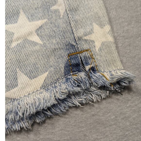 Re-Generation Shorts Womens Large Light Denim Stars Sustainable Y2K - Picture 3 of 11